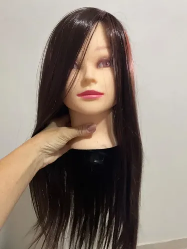 Cabeça para treino cabelo sintético 