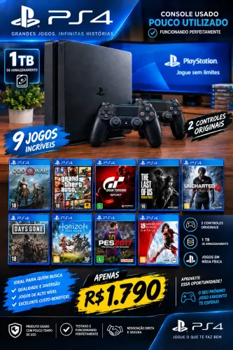 PlayStation 4 slim (Oferta imperdível)