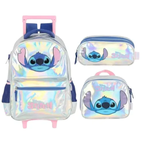 Mochila kit lancheira porta lápis 