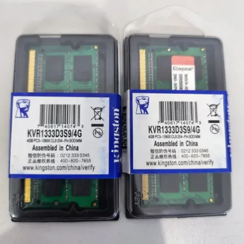 2X (4GB + 4GB) memórias RAM PC3-10600 CL9 204 - Pin SODIMM (Notebook) - Nunca usado