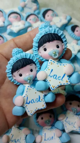 Lembrancinhas para chá de bebê em Biscuit 