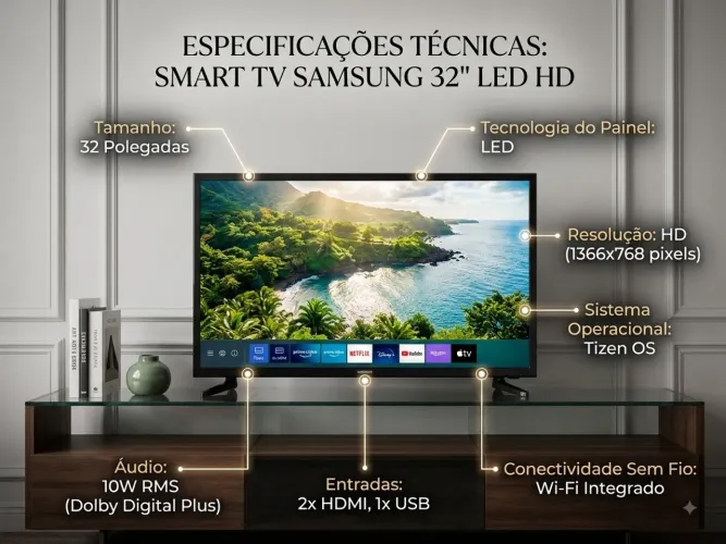 Smart TV Samsung 32" LED HD