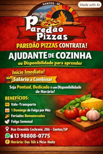 Paredão pizzas contrata