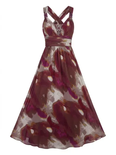 Vestido longo com pedrarias