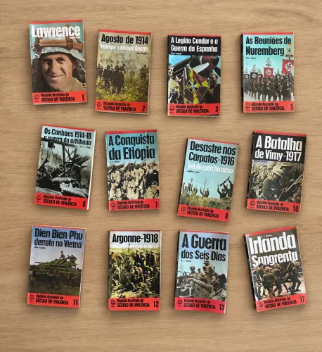 Vendo 12 volumes originais da coleção História Ilustrada do Século de Violência.