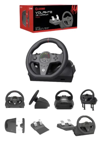 Vendo Volante Com Pedal Para PS4 PS3 Xbox Series One Switch Computador PC Preto - TopWolf