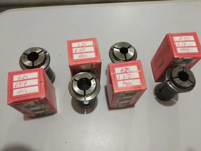 Título do Anúncio: Kit Pinças Para Torno Automático Traub / Ergomat A25 (Padrão F32)
