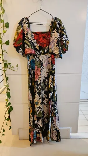 Vestido boho farm linho P