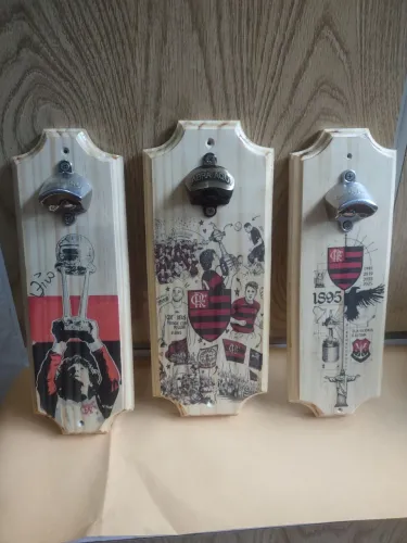 Presentes personalizados do flamengo porta chaves e abridores de garrafa 