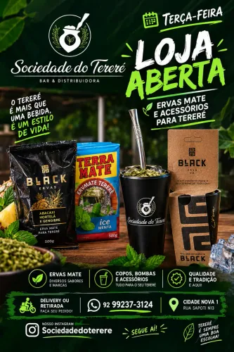 Ervas mate e acessórios para Terere