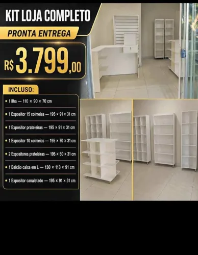 KIT LOJA COMPLETA MDF NOVO ENTREGA INSTALAÇÃO GRÁTIS