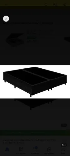 Base cama box queen preta