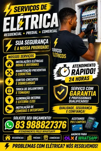 Eletricista em João Pessoa | Instalações e Manutenção 24h