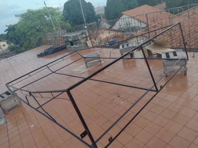 Puxada, toldo para frente estabelecimento