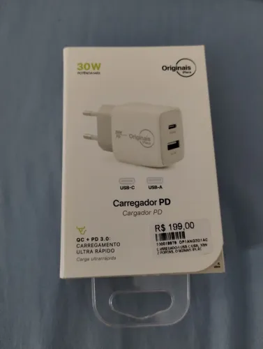 Carregador USB-C/USB, 30W, 2 Portas, Originais iPlace