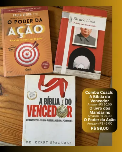 Livros Combo Coach e Desenvolvimento Pessoal (3 Unidades)