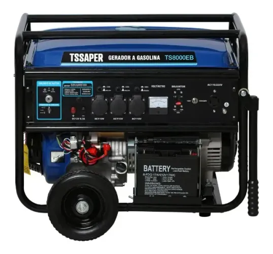 Gerador De Energia 8,1kva 6500w Tssaper Ts8000eb Monofásico