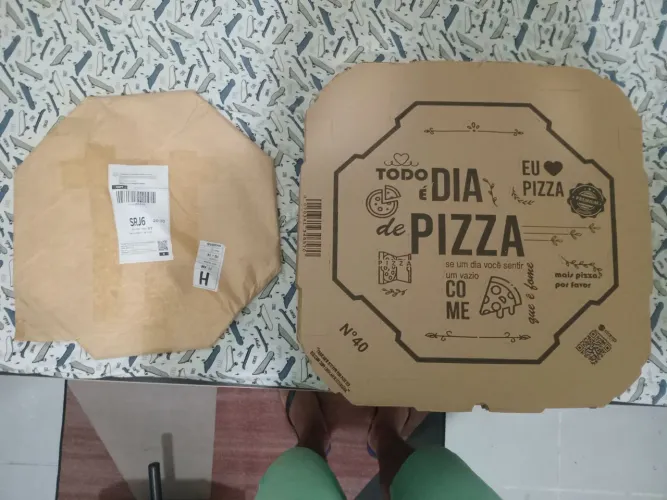 Caixa de papelão de pizza montável mais papel oitavas para caixas de pizza 40 cm