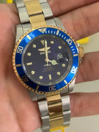Invicta Pro Diver Azul Bicolor 200M Original - Completo