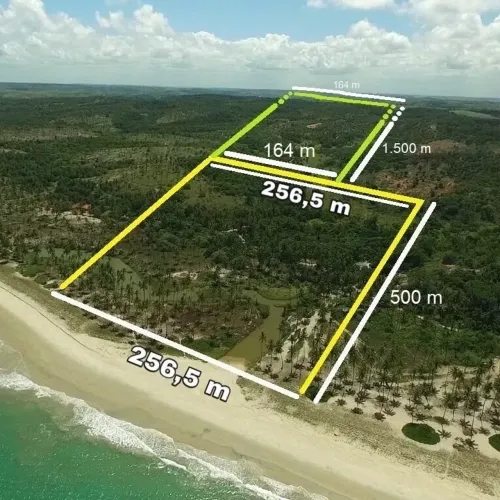 Área com 12,82 hectares, beira mar em Porto de Nassau
