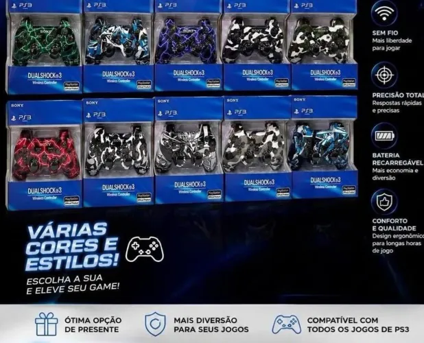 Controle sem fio Dualshock 3