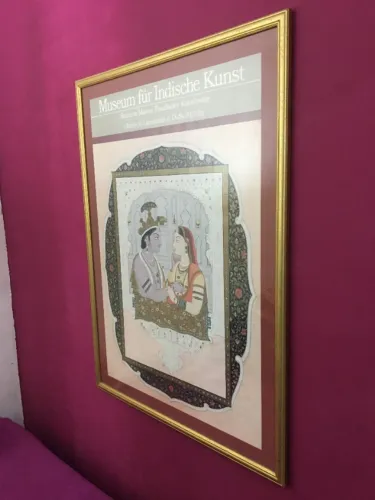 Quadro com poster do MUSEU DE ARTE INDIANA DE BERLIM 1,35mx0,35m