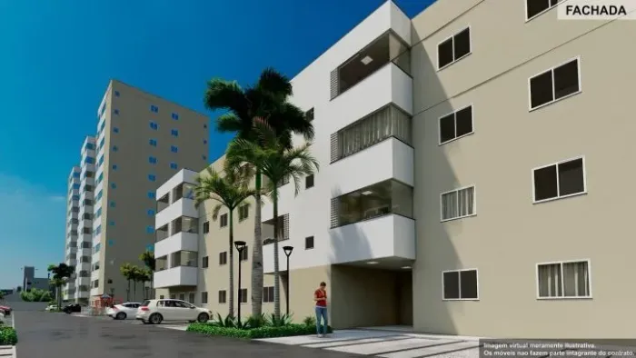 Vende-se apartamento 55m2 com 2/4 no Residencial Lírio do Vale em Cuiabá MT