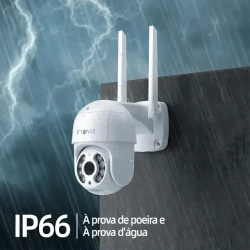 Câmera de Vigilância IP Wi-Fi Full HD Com Rotação e Visão Noturna