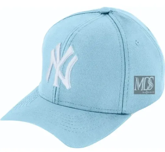 Boné New York Aba Curva. Azul Bebê 