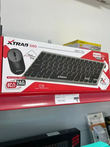 Teclado + Mouse sem fio Bluetooth ou com Adaptador
