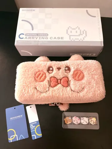 Nintendo switch geekshare case protetora e thumb grips 