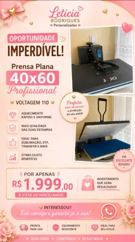 Vendo Prensa térmica semi nova