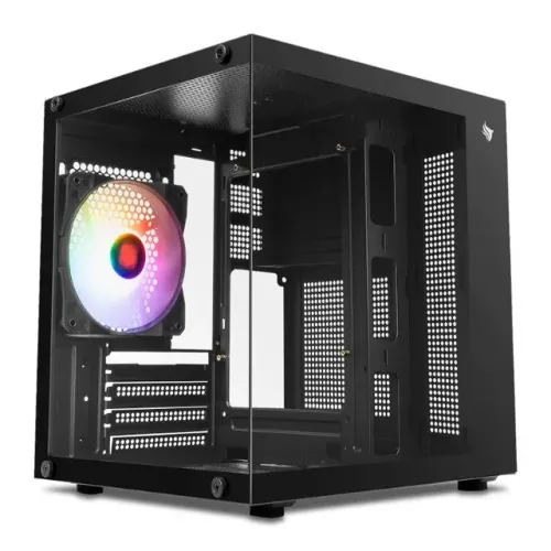 Gabinete Gamer ATOM mini-Tower Lateral Vidro 1 FAN Preto