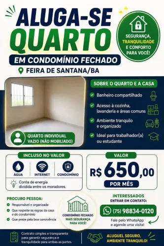 Condominio próximo a UEFS e Fraga Maia