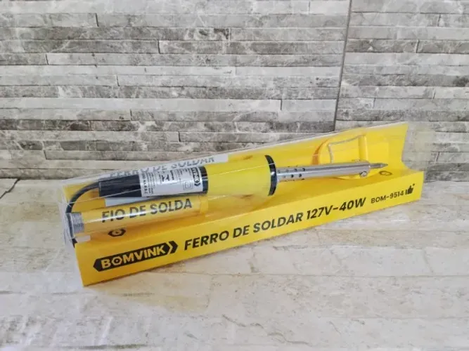 Ferro de Solda Soldar Soldador 127V 40W + Estanho