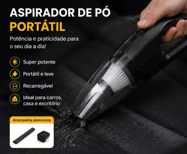 O Aspirador Portátil Que Está Virando Febre Entre Motoristas!