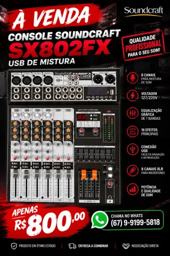 Mesa de som sx802fx