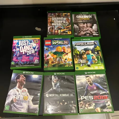 Jogos de Xbox One em perfeito estado.