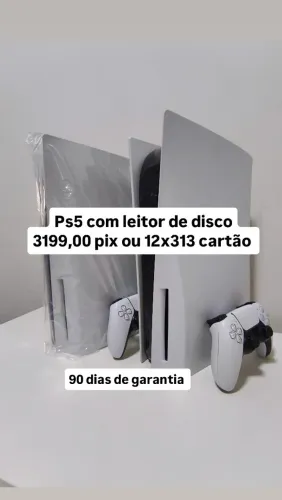 Ps5 com leitor de disco 90 dias de garantia