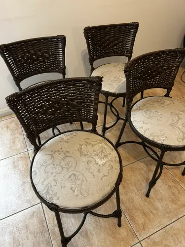 4 Banquetas baixas Junco Artificial