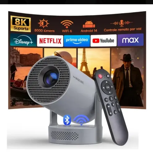 Projetor Portátil 4k Hd Android 11.0 Smart Wifi 5g Bluetooth