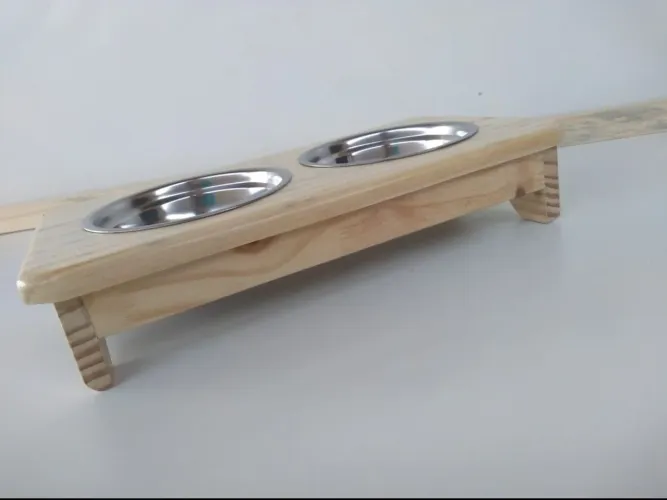 Comedouro duplo para pets