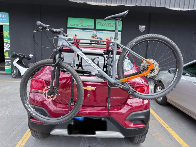 Transbike Suporte Bicicleta 2 Bikecarro Sedan Suv Cor Preto