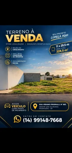 Terreno á Venda em promissão são Paulo