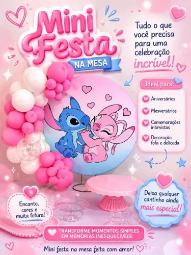 Mini festa na mesa 