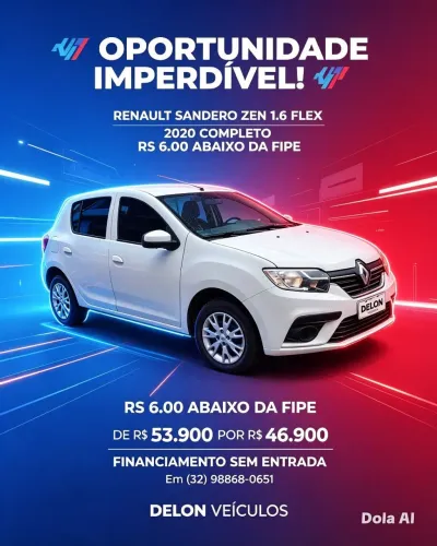 Renault Sandero Zen Flex 1.6 16V 5P Mec. 2020