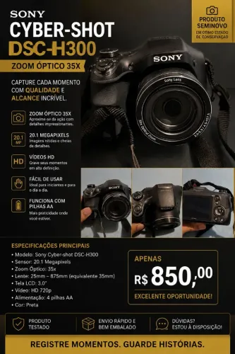 Câmera Fotográfica Sony Cyber-shot Dsc-h300