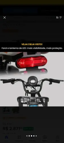 Bicicleta Elétrica Scooter Autopropelido 350w 48v 12ah Pop Bikelete
