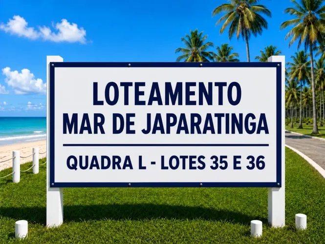 ADC JAPARATINGA - TERRENO A BEIRA MAR, COM 600 METROS