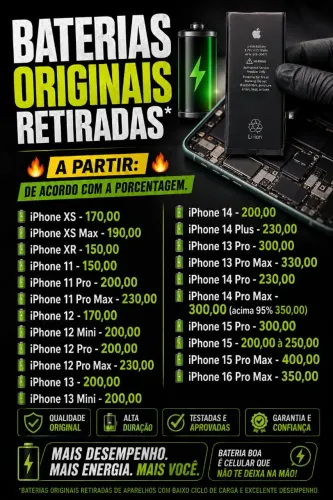 Bateria nova de IPHONES 